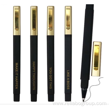 Hot Selling Luxury Gold Rubber Square Ball Pen